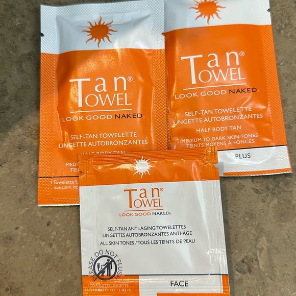 Tan Towel Other - NEW Tan Towel Half Body and Face Bundle